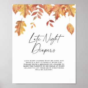 Poster Chute des feuilles Late night couches jeu