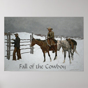 Poster "Chute du cowboy" par Frederic Remington