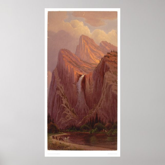 Poster Chute du Voile nuptiale, vallée de Yosemite (0128A (Devant)