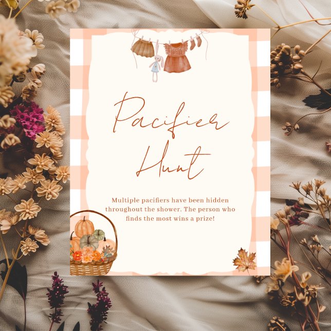 Poster Chute en amour Baby shower Pacifique Chasse Signe (Créateur téléchargé)