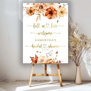 Poster Chute en amour Crème rouille Fête des mariées Affi