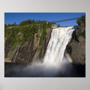 Poster Chute Montmorency près de Québec.
