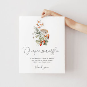 Poster Chute petit champignon boisé diaper signe de tombo