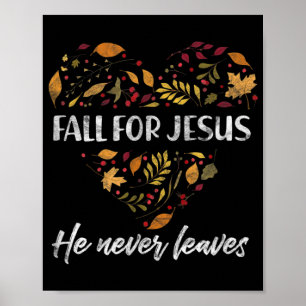 Poster Chute Pour Jésus Il Jamais Feuille Automne Chrétie