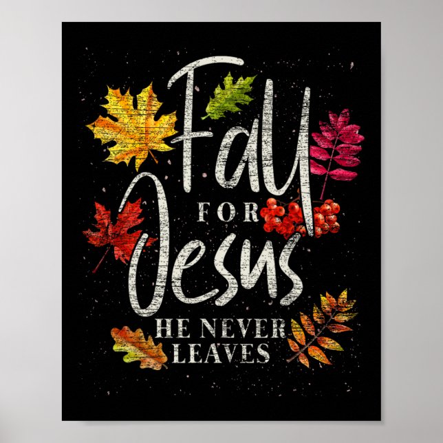 Poster Chute Pour Jésus Il N'A Jamais Feuille Jésus 1 (Devant)