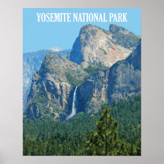 Poster Chutes Bridalveil - Parc national Yosemite