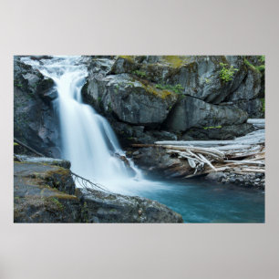 Poster Chutes d'argent, Parc national du mont Rainier