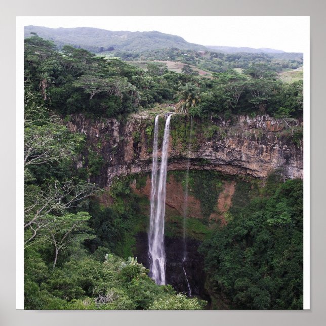 Poster Chutes de Chamarel, Maurice (Devant)