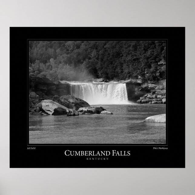 Poster Chutes De Cumberland Noir Et Blanc (Devant)