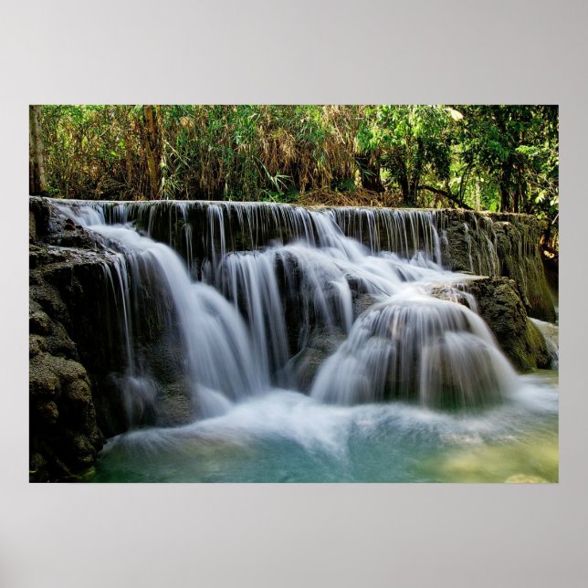 Poster Chutes de Kuang Si, Laos (Devant)