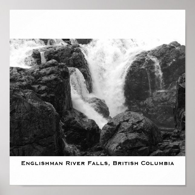 Poster Chutes de la rivière Englishman - Île de Vancouver (Devant)