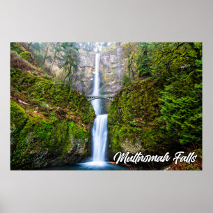Poster Chutes de Multnomah, Columbia River Gorge, Oregon