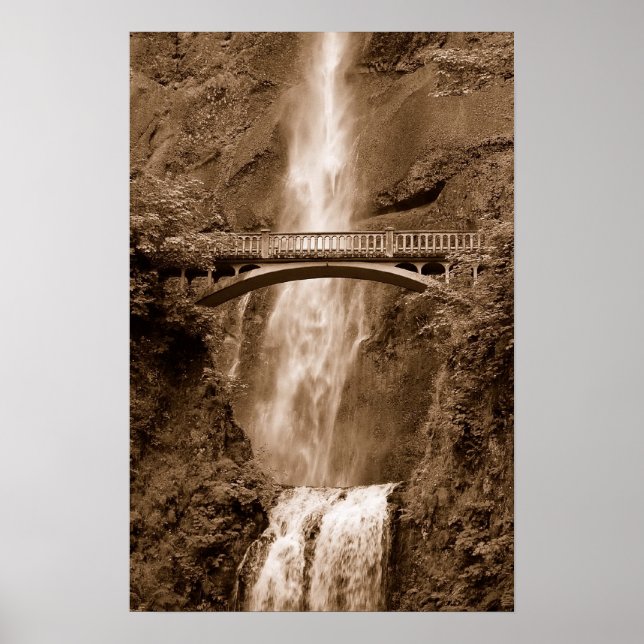 Poster Chutes de Multnomah, Oregon (Devant)
