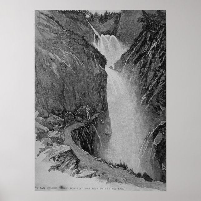 Poster Chutes de Reichenbach - Sidney Paget (Devant)