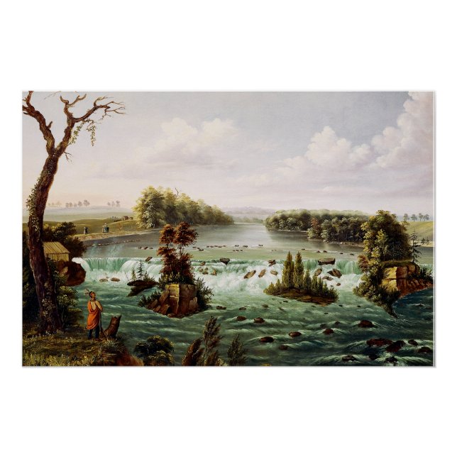 Poster Chutes de Saint-Anthony par Henry Lewis (Devant)