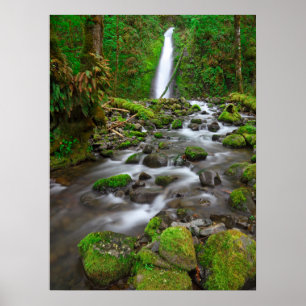 Poster Chutes du ruisseau Ruckel, Columbia River Gorge Or