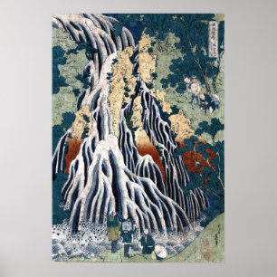 Poster Chutes Hokusai Kirifuri, Mont Kurokami, Shimotsuke