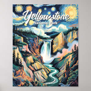 Poster Chutes inférieures du parc national de Yellowstone