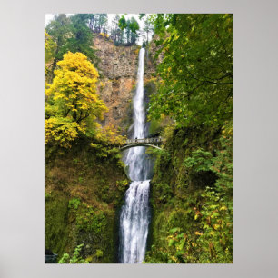 Poster Chutes Multnomah, Columbia River Gorge, Oregon