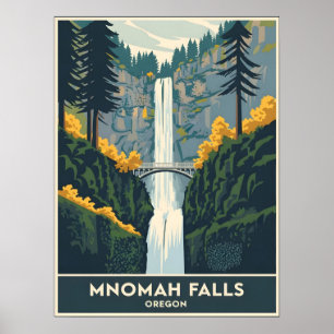 Poster Chutes Multnomah Oregon