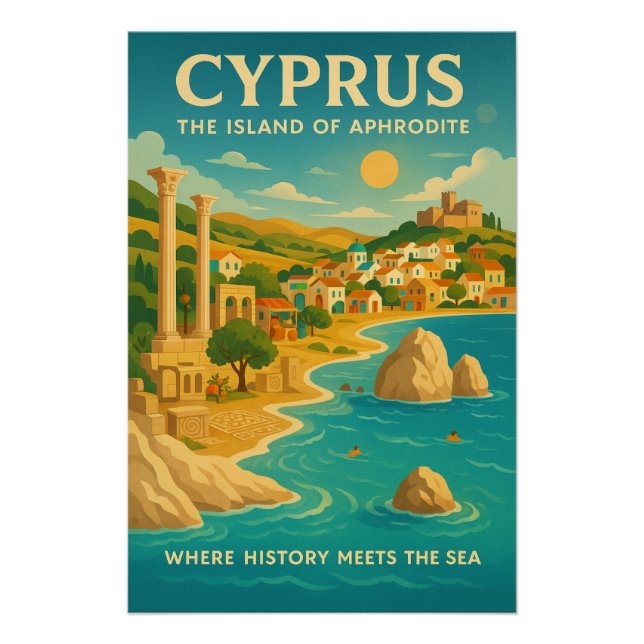 Poster CHYPRE — L'Île d'Aphrodite (Devant)