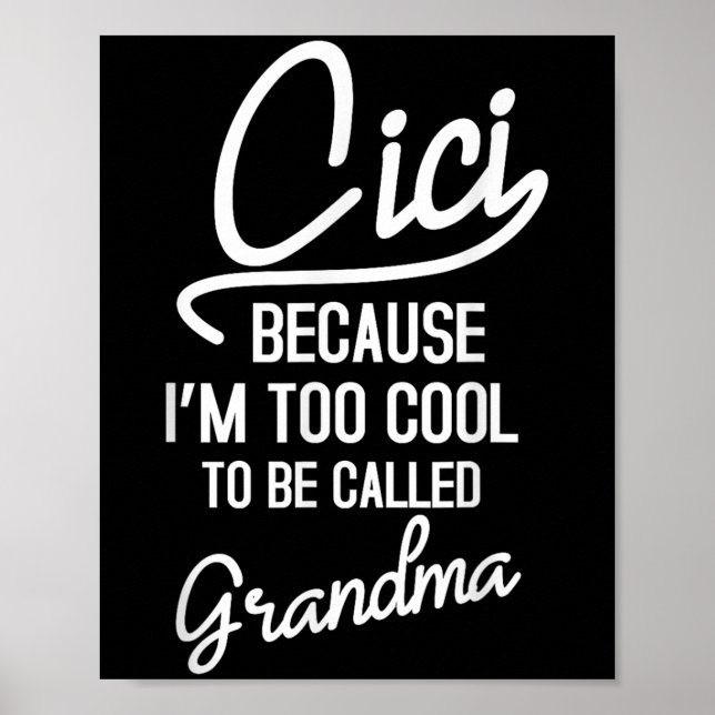 Poster Cici Grandma Cool Grandmother Mothers Day Da1  (Devant)