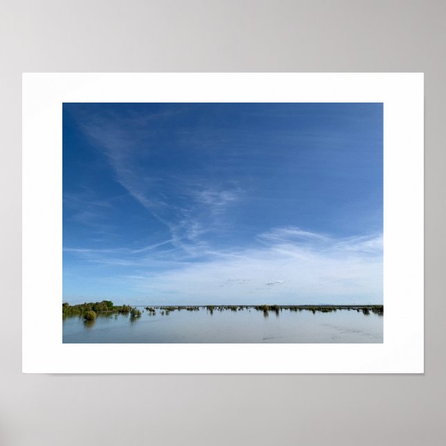 Poster Ciel au-dessus de l'eau Photographie couleur bleue (Devant)