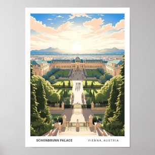 Poster Ciel bleu à Schonbrunn Palace Vienne Autriche