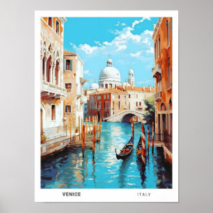 Poster Ciel bleu à Venise Italie Vintage voyage