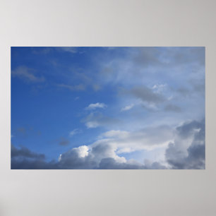 Poster Ciel bleu et nuages