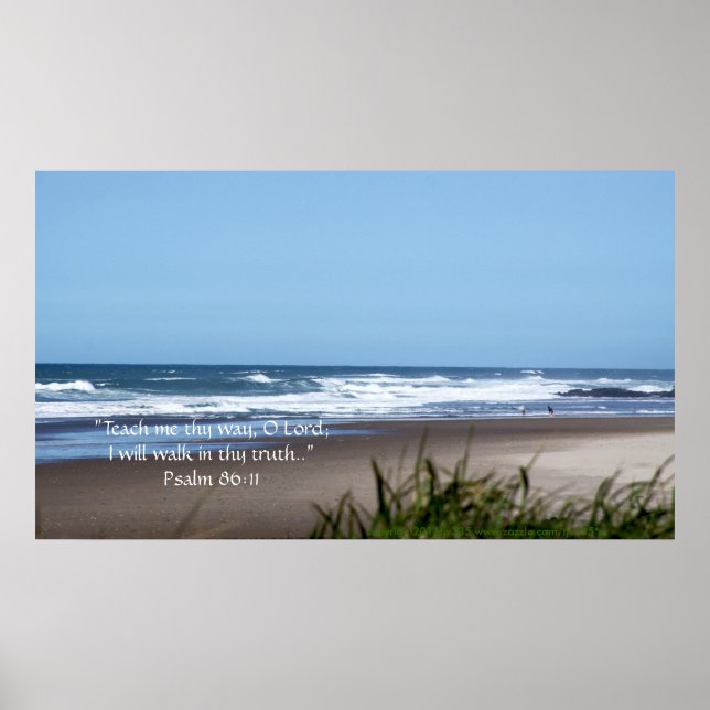 Poster Ciel bleu et plage Imprimer avec texte (Devant)