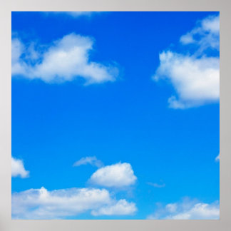 Poster Ciel bleu nuages blancs Arrière - plan nuage céles
