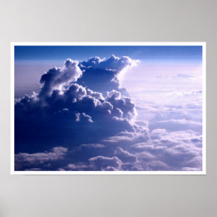 Poster Ciel bleu traversant les nuages