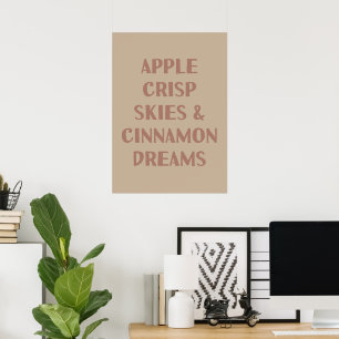 Poster Ciel croustillant d'Apple et rêves de cannelle