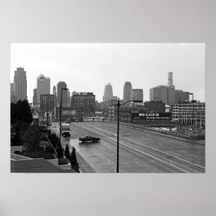 Poster Ciel de Kansas City vu depuis le centre-ville – Ph