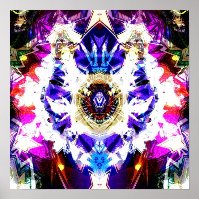 Poster Ciel de nuit Mandala 1 (Devant)