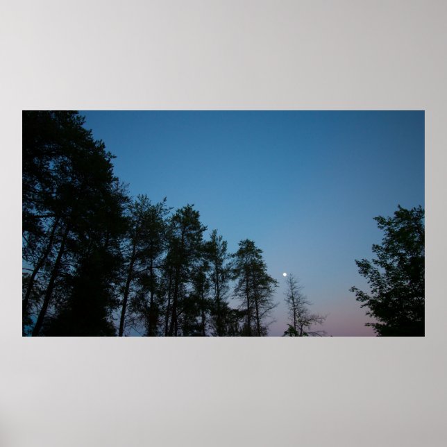 Poster Ciel du soir au-dessus du lac Elk, Michigan (Devant)