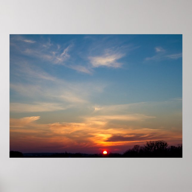 Poster Ciel du soleil d'hiver (Devant)
