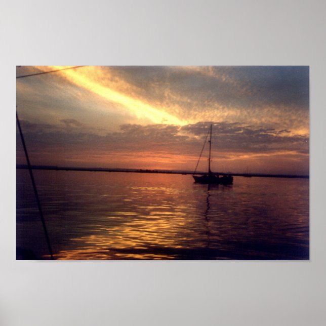 Poster Ciel filmé au coucher du soleil (Devant)