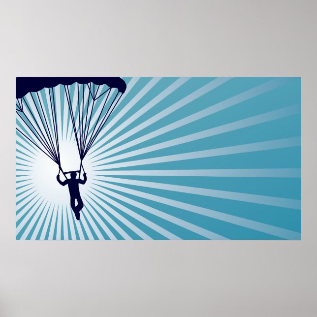 Poster ciel haute parachutisme (Devant)