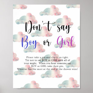 Poster Ciel - Ne dites pas garçon ou fille