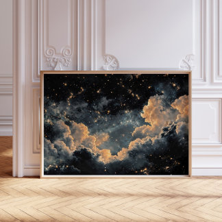 Poster Ciel nocturne avec étoiles