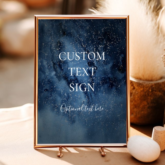 Poster Ciel nocturne céleste | Cartes et cadeaux argentés (Créateur téléchargé)