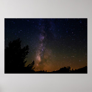 Poster Ciel nocturne de Milky Way, Californie