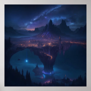 Poster Ciel Nocturne Starry Et Cosmologique