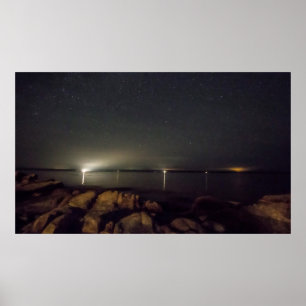 Poster Ciel nocturne sur la baie de Gouldsboro, Maine