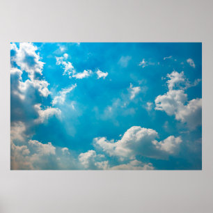Poster ciel nuageux et bleu fond abstrait, air, zone,