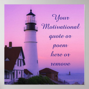 Poster Ciel rose phare