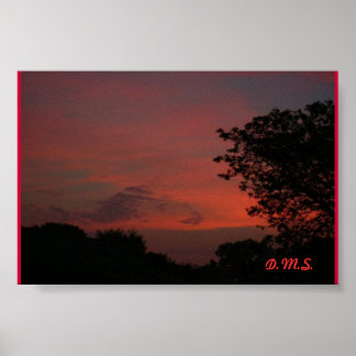 Poster " Ciel rouge la nuit...........