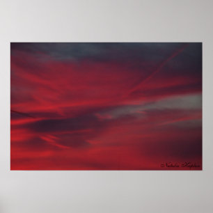 Poster Ciel trempé dans le sang